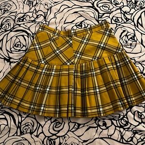 Forever21 yellow plaid mini skirt